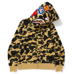 Bape 1st Camo Shark Full Zip Hoodie (Yellow)