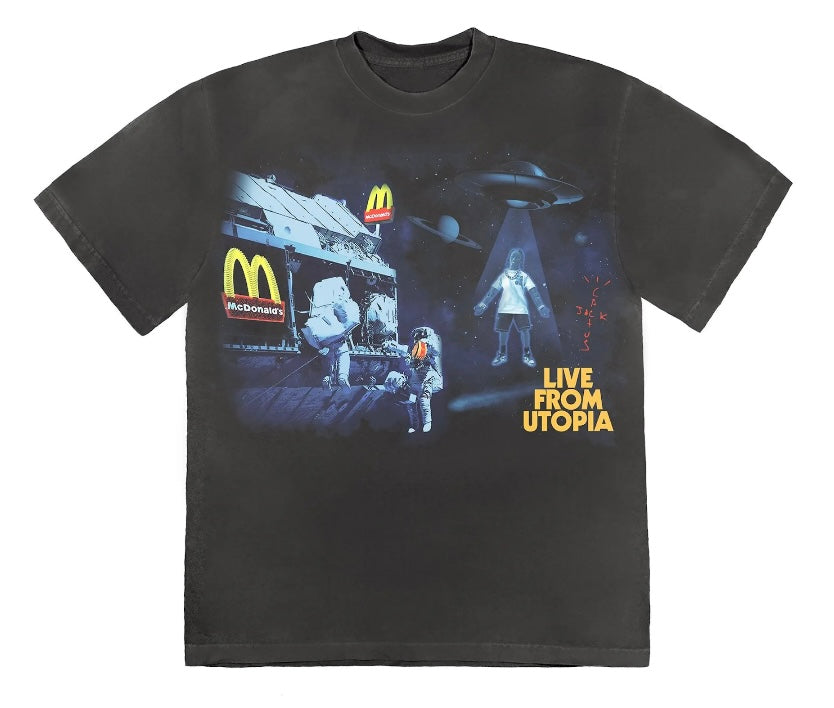 Travis Scott x Mcdonald's Live From Utopia Tee