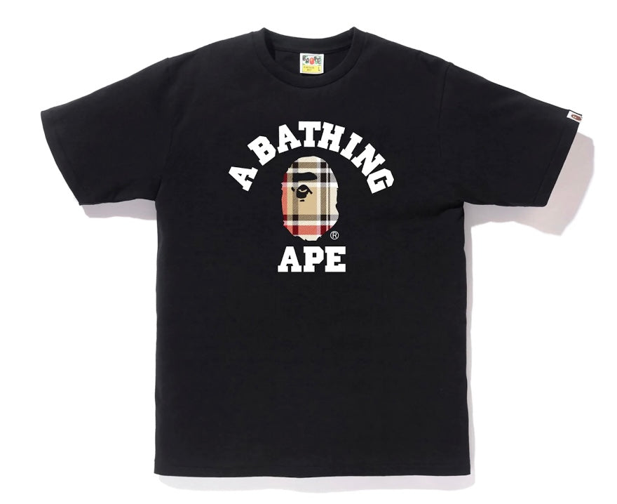 Bape Check College Tee (Black)