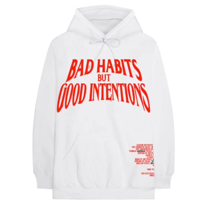 Vlone x Nav Bad Habits Hoodie (White)