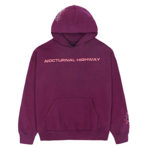 Sp5der Nocturnal Highway Hoodie (Dark Purple)