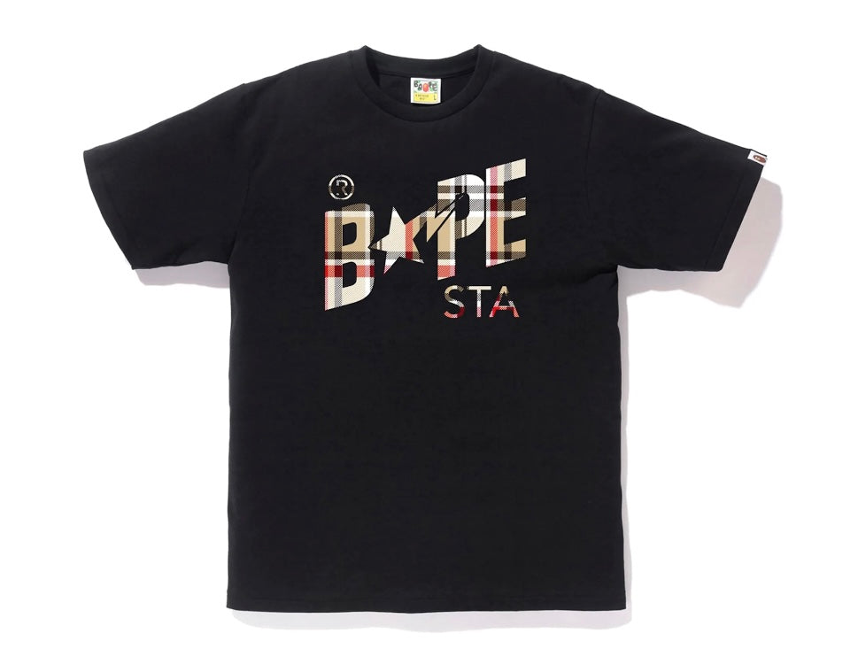 Bape Check Bapesta Tee (Black)