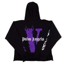 Load image into Gallery viewer, Vlone x Palm Angels Hoodie (Black/Purple)
