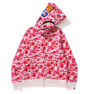 Bape ABC Camo Shark Full Zip Hoodie (Pink)