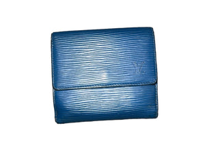 Louis Vuitton Wallet Epi Leather Blue